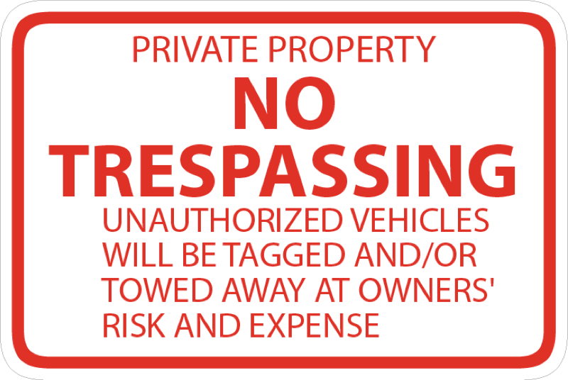 Parking and Regulation Signs 18x24